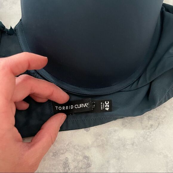 Torrid Curve Teal Full Coverage 42C Padded Bra with Adjustable band - Picture 8 of 10
